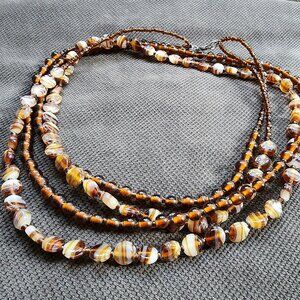 Etsy Colorful Artisan Multi-Strand Beaded Necklace